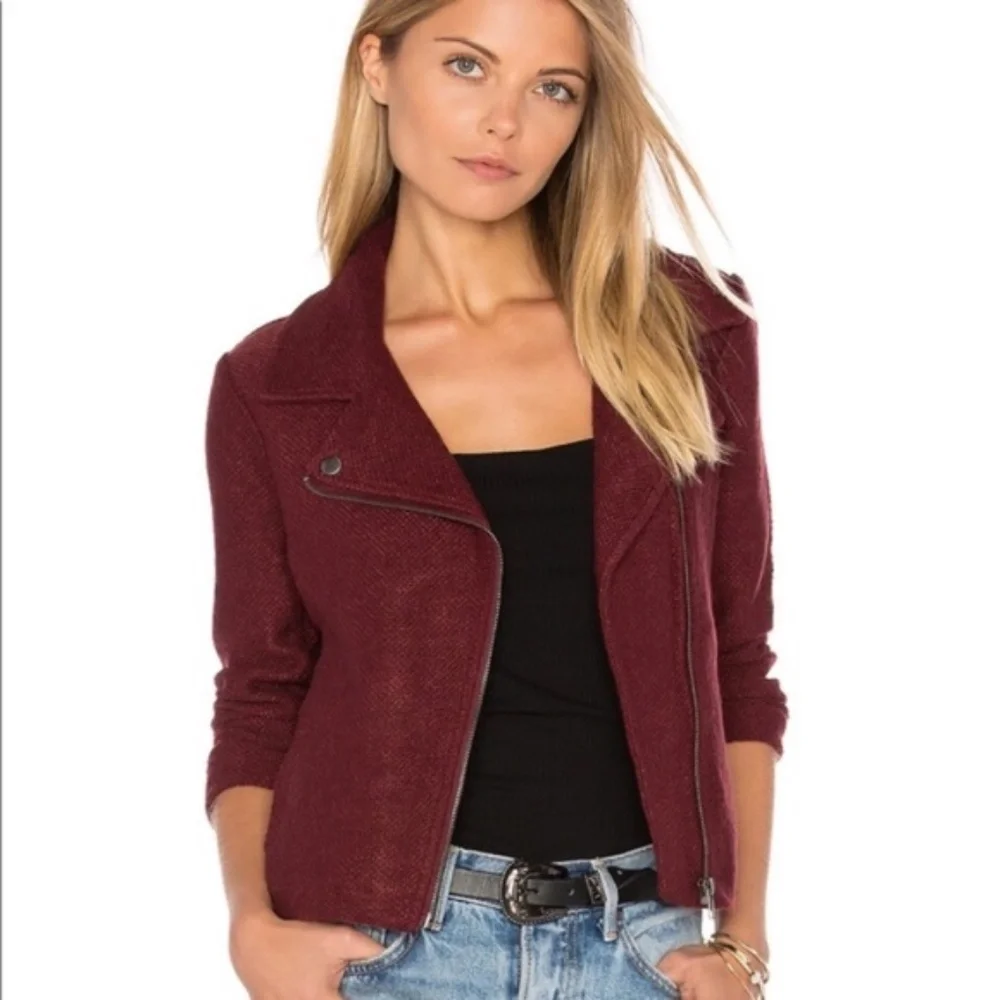 Jack by BB Dakota Reyna Moto Tweed Jacket Medium